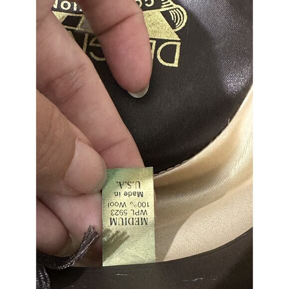 The Cockpit Designer Collection Medium Made In USA Brown Wool fedora Hat Indiana - Picture 10 of 11